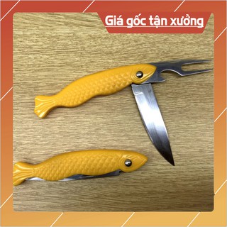 Dao xếp hình con cá 3 in 1 khui bia - dao - nĩa nhọn