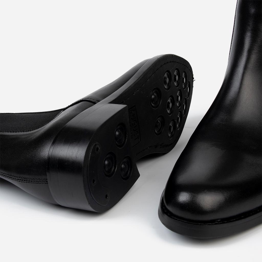 Giày Chelsea boots nam phiên bản mũi tròn, da bò cao cấp nhập khẩu handmade AUGUST SHOES AG4D chính hãng bảo hành 12 thá