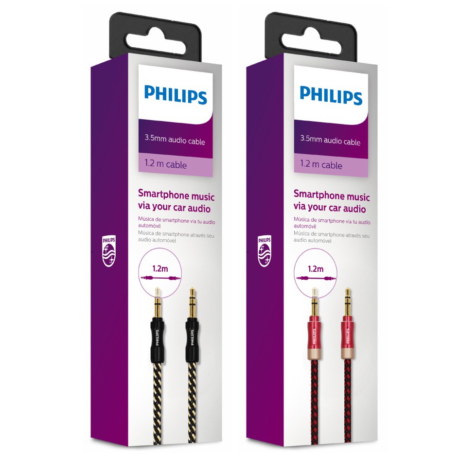 Cáp loa 1 đầu 3 ly sang 1 đầu 3 ly Philips 1.2m SWA 6234b/94 , 9234b/94