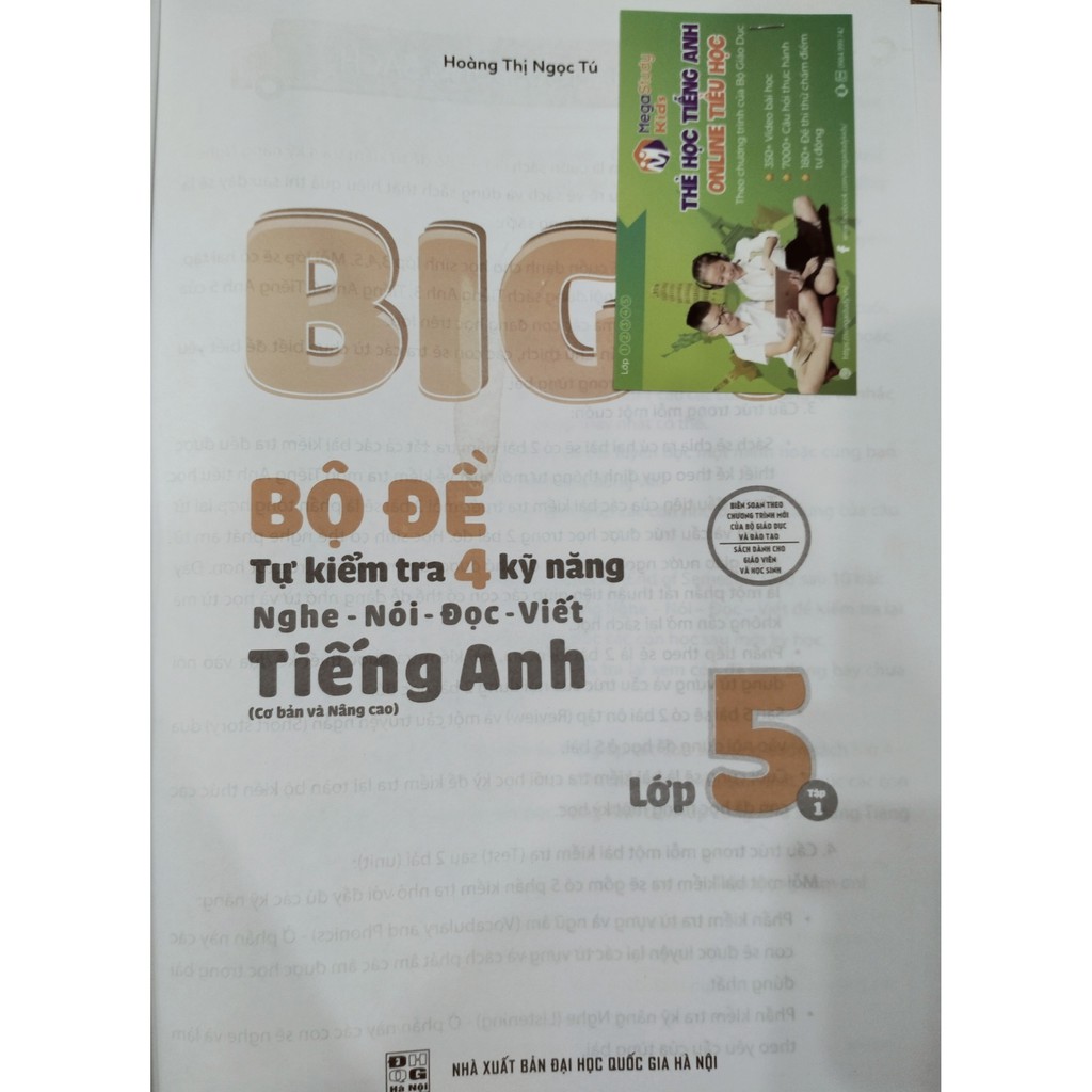 Sách - Big4 bộ đề tự kiểm tra 4 kỹ năng nghe nói đọc viết tiếng anh lớp 5 tập 1