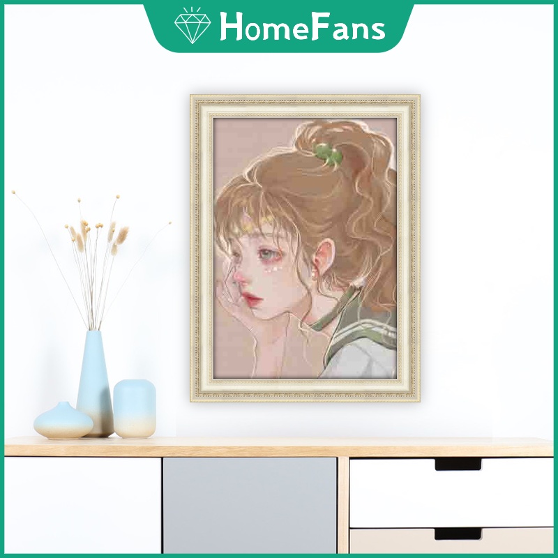 Bộ Tranh Đính Đá 5D Tự Làm 30x40cm Hình Thủy Thủ Mặt Trăng Trang Trí Nhà Cửa