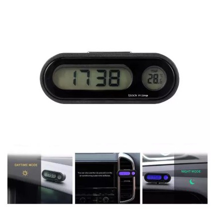 Đồng hồ thời gian điện tử có đèn nền gắn xe ô tô (K02)