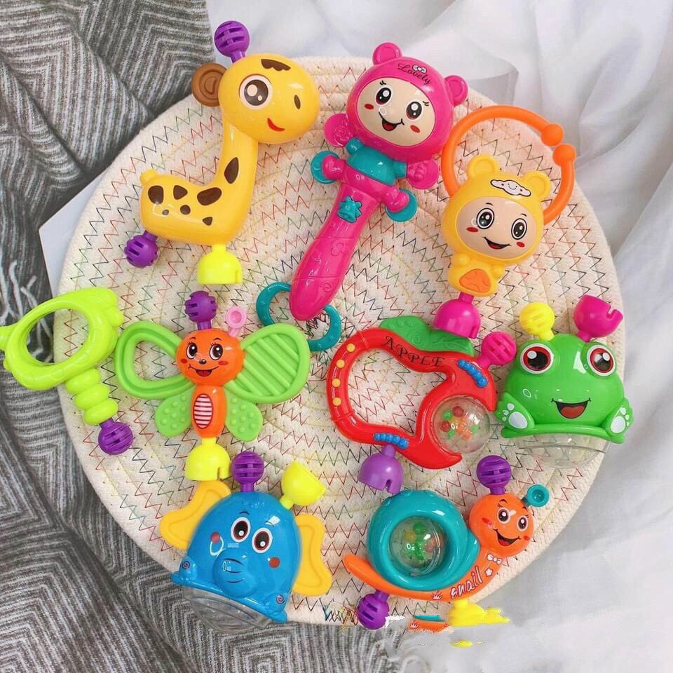 Bộ đồ chơi xúc xắc 10 món hình thú ngộ nghĩnh cho bé