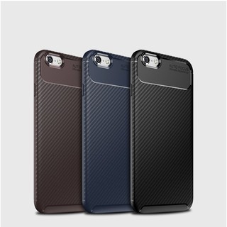 Ốp điện thoại silicone họa tiết sợi cacbon thời trang cho iPhone 6 6S