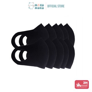 Combo 10 Khẩu trang vải su poly Hàn Quốc, khẩu trang kháng khuẩn có thể giặt, tái sử dụng-giao màu ngẫu nhiên