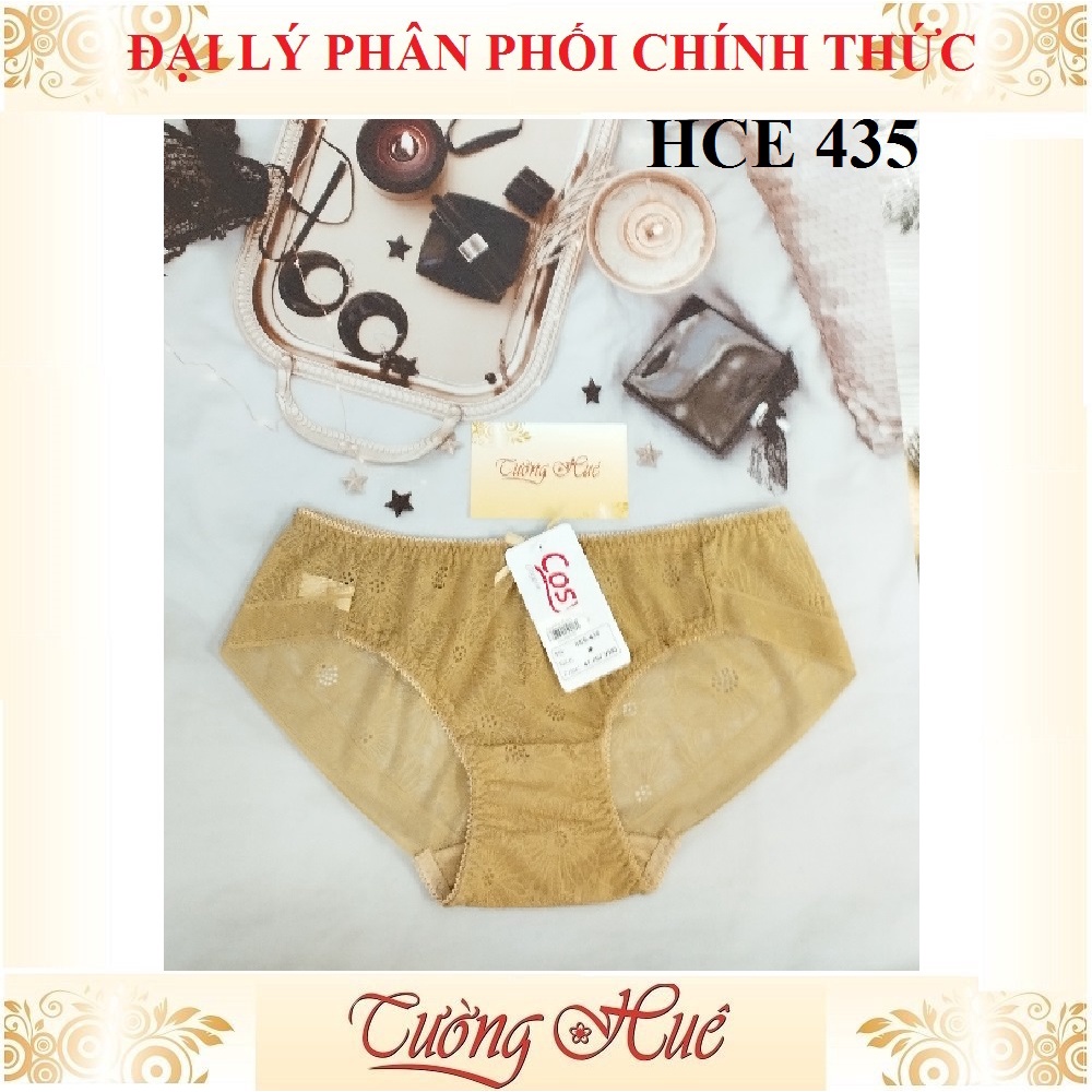 Quần lót nữ Cosy HCE 435 ren thêu hoa lưng thấp.
