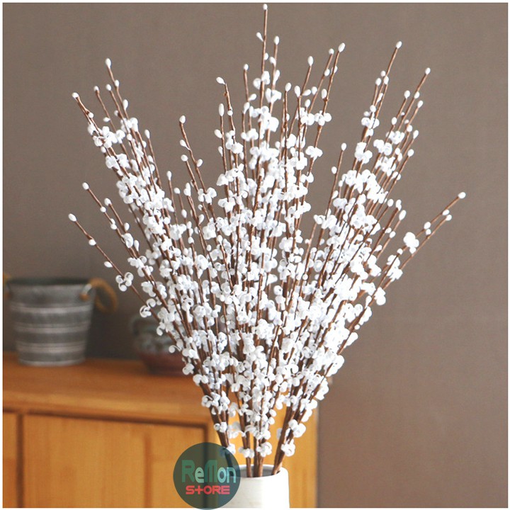 Hoa đào mai nhiều màu có nụ tầm xuân cao cấp trang trí nhà cửa tiệc cưới, đạo cụ chụp ảnh