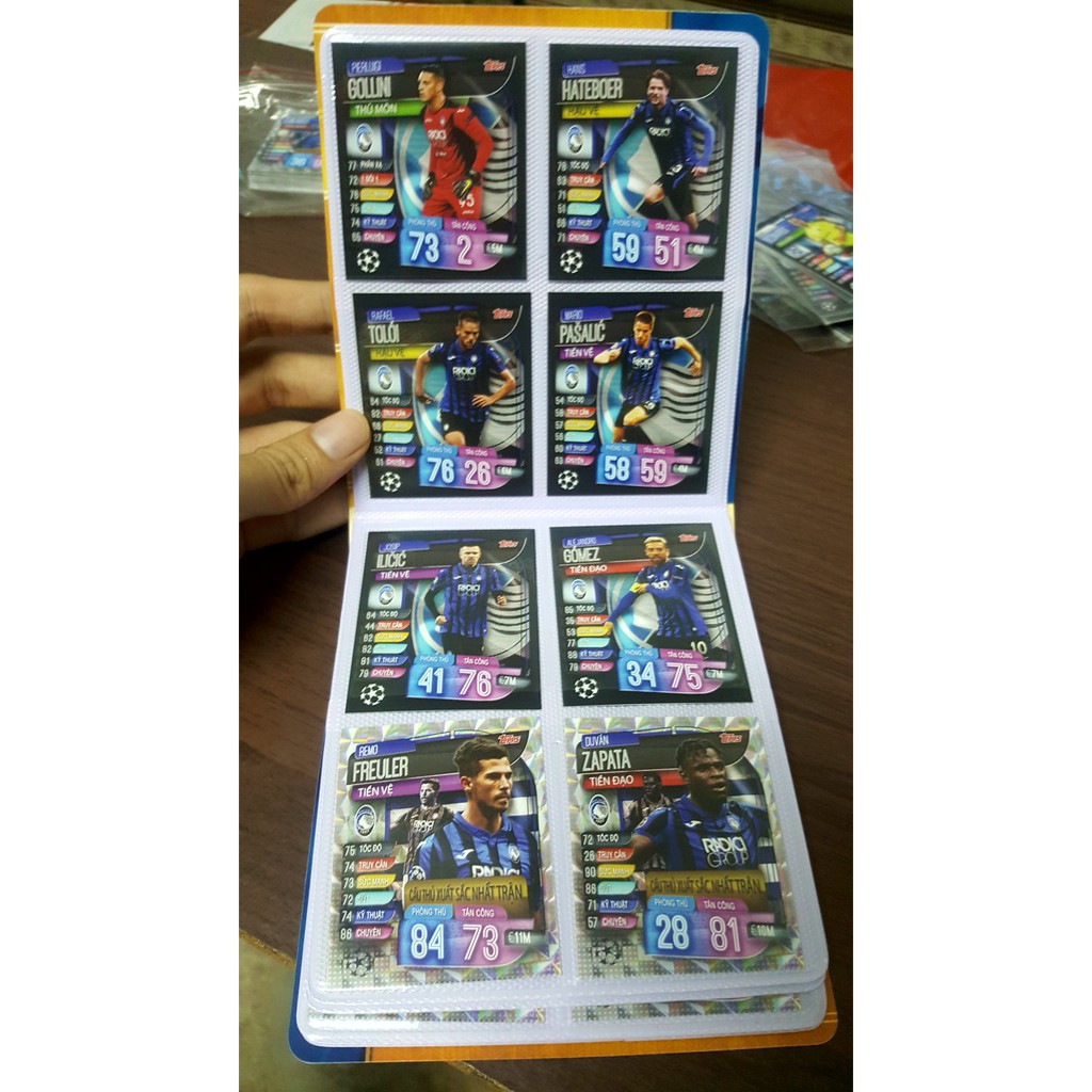 - Set thẻ in Match Attax Atalanta BC phiên bản Poca