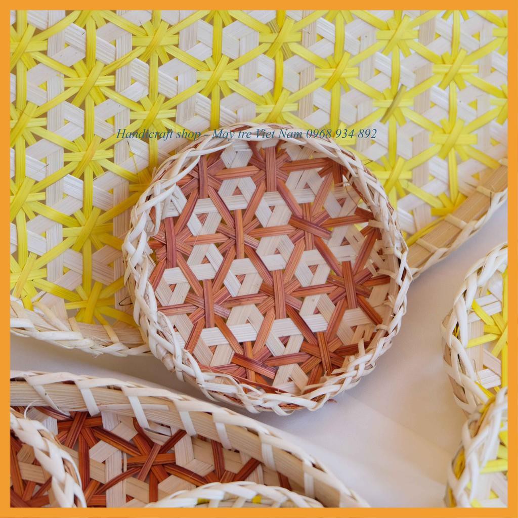 Bộ Mẹt Tre Kèm Lót Cốc - Trang Trí Nhà Cửa - HANDICRAFT SHOP