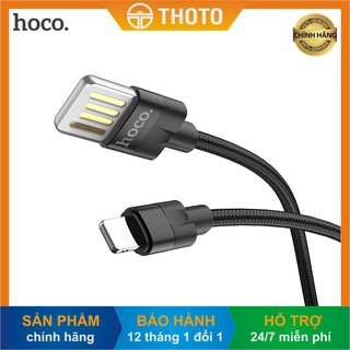 Cáp sạc nhanh HOCO U55 dây bện dù dài 1,2m chân Lightning/ Micro/ Type-C hợp kim nhôm - Hàng chính hãng