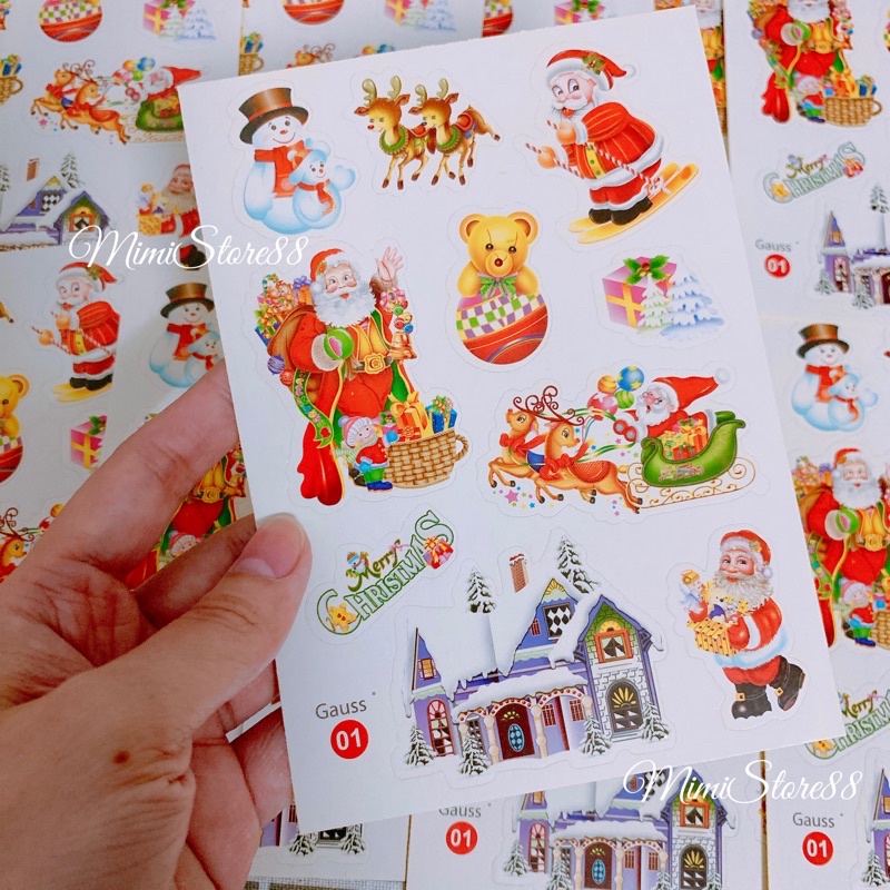 Tấm sticker Merry Christmas / Noel