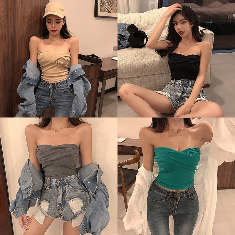 Áo Lửng Hai Dây Dáng Ôm Gợi Cảm Cho Nữ