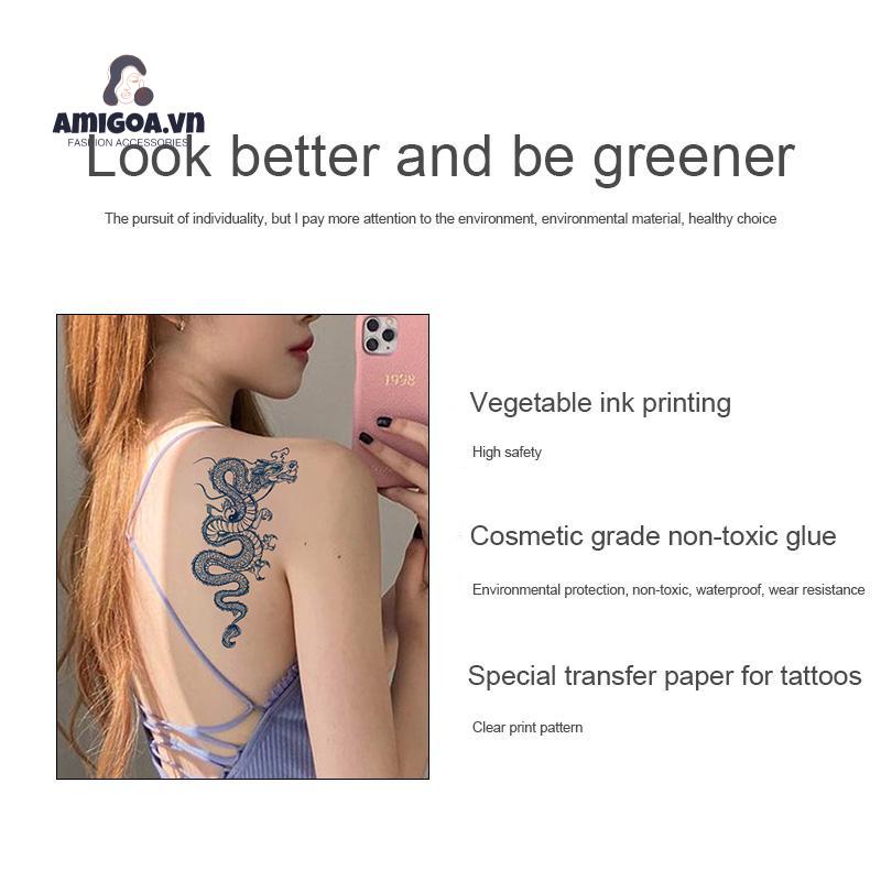 ✨✨Hình Xăm Dán Tạm Thời Chống Nước Lâu Trôi 15 Ngày amigoa.acc