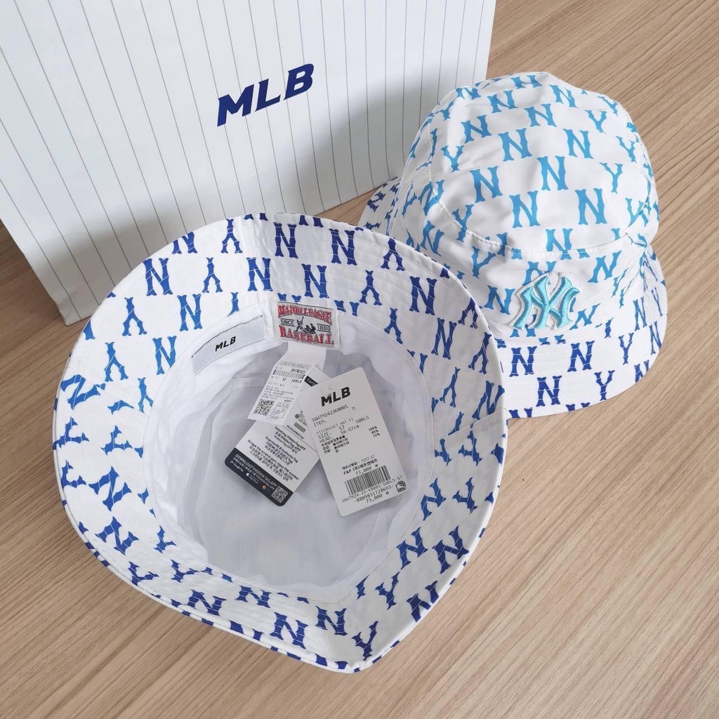 (CHÍNH HÃNG) Mũ bucket tai bèo MLB mono Gradation Ny unisex nam nữ thời trang 2022