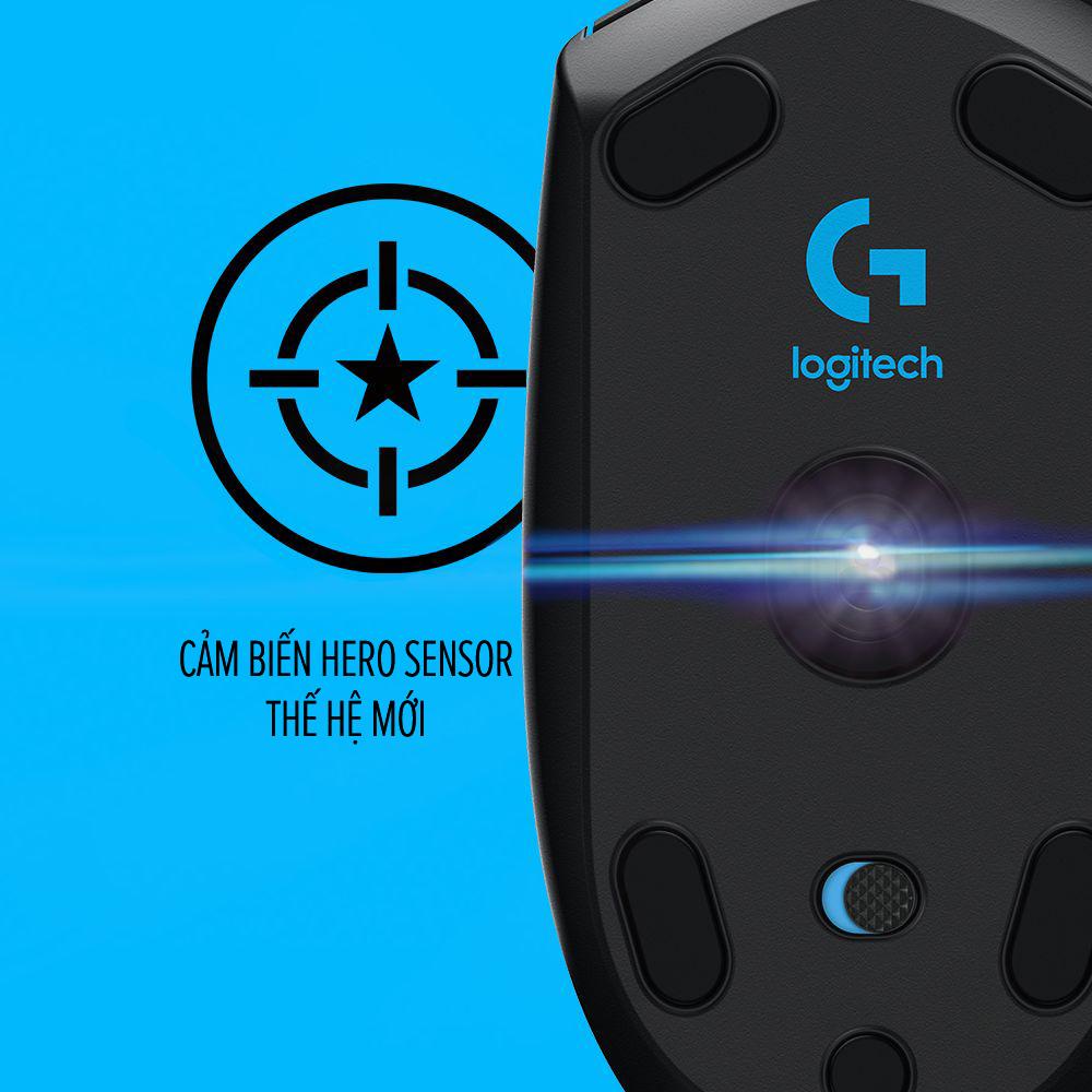 Bộ cảm biến anh hùng chuột chơi game không dây G304 của Logitech lên đến 6 nút Bộ thu USB siêu nhẹ {NBG304}