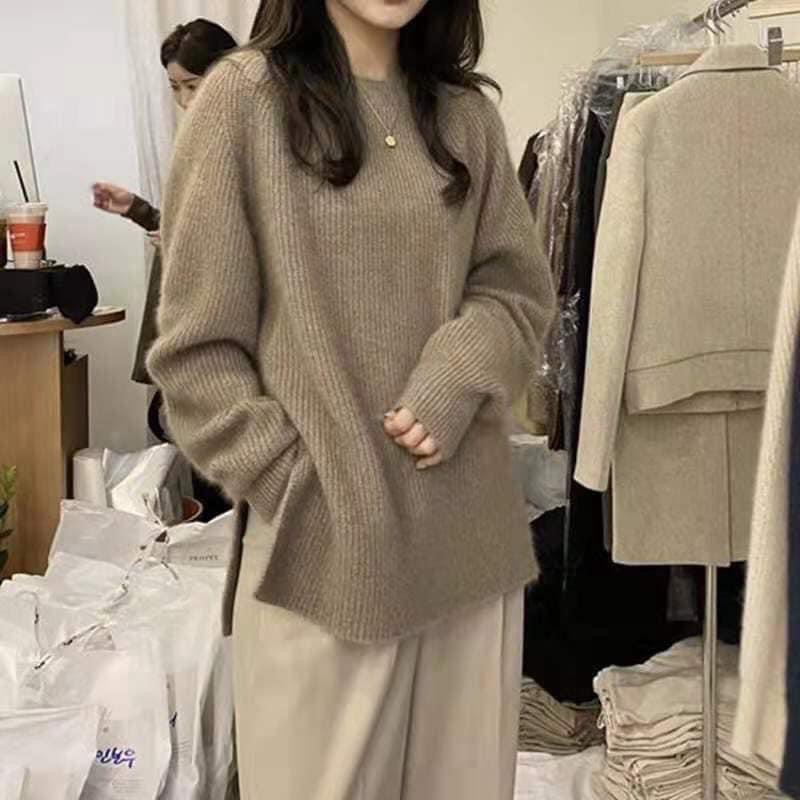 [Mã 2611THTRANG100K hoàn 10% xu đơn 99K] Áo len trơn QC xẻ vạt | BigBuy360 - bigbuy360.vn