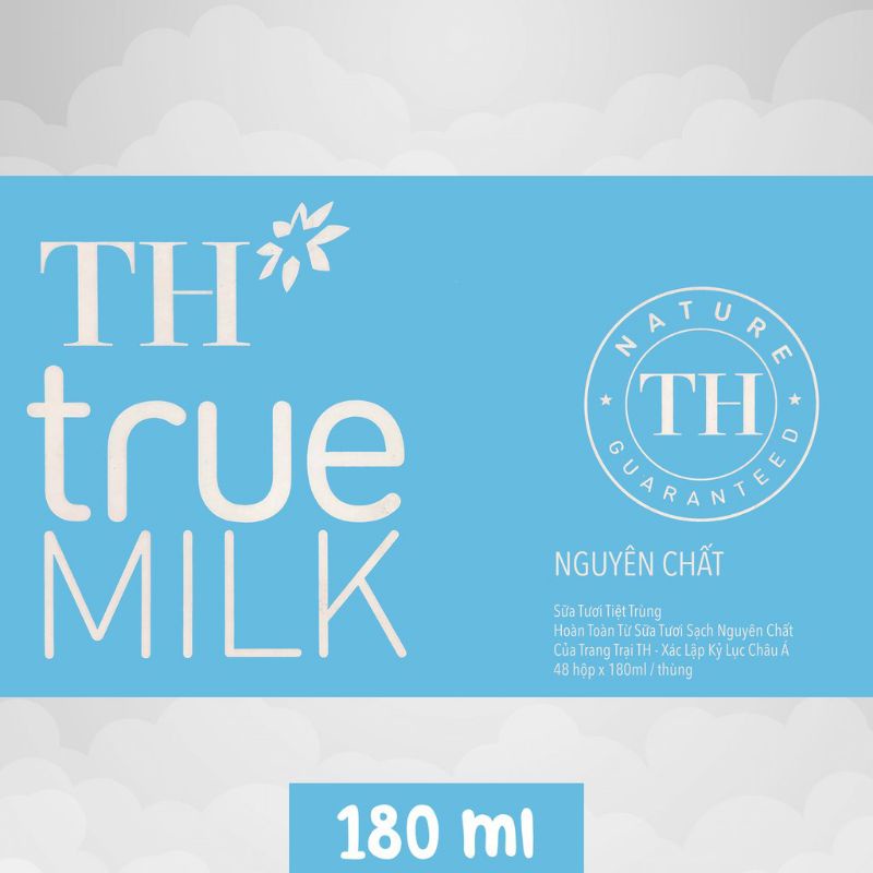 Thùng sữa tươi TH True Milk 180 mlx48 hộp( Có Đường / Ít Đường / Nguyên Chất / Dâu / Sôcola / Đủ mùi )