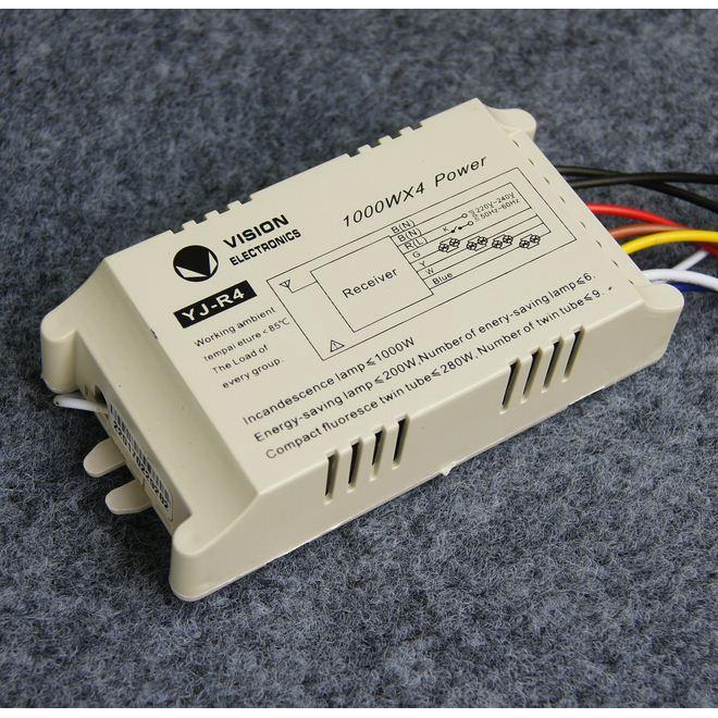 Công tắc điều khiển từ xa xuyên tường Vision Electronic + tặng đế treo