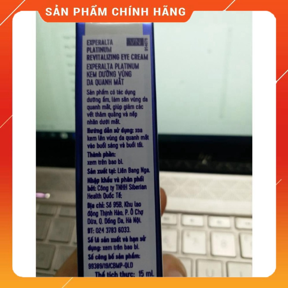 Kem dưỡng vùng da quanh mắt Siberi Nga Experalta Platinum Revitalizing Eye Cream | BigBuy360 - bigbuy360.vn