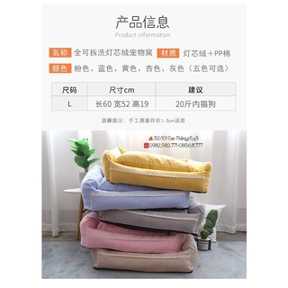 Nệm ngủ hco thú cưng có thnahf cao nhiều màu