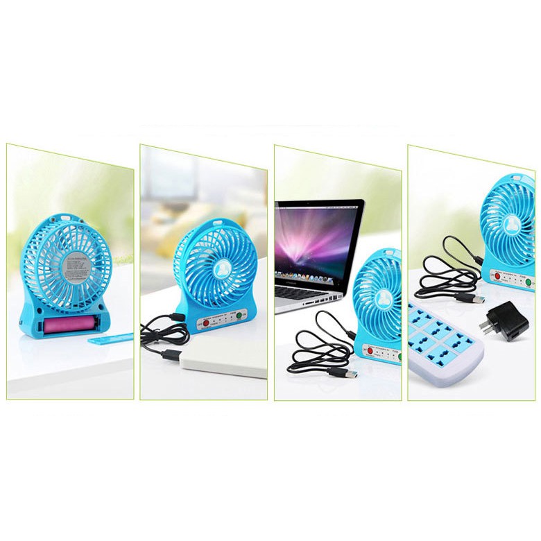 Quạt tích điện mini 3 tốc độ tiện lợi | BigBuy360 - bigbuy360.vn