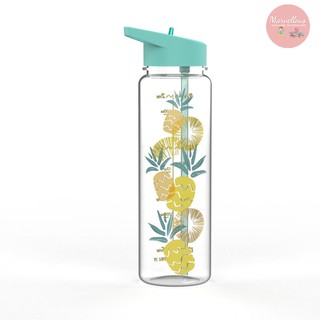 Bình nước nhựa thể thao trong suốt trái cây tropical 720ml