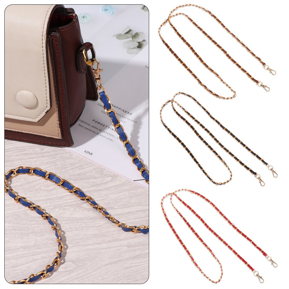 DAPHNE Women Handbag Chain Replaceable Decorative Chain Shoulder Bag aiguillette Fashion Metal PU Leather Adjustable Backpack strap/Multicolor