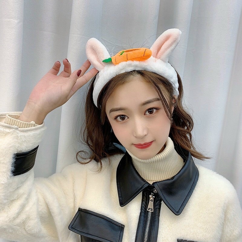 Băng đô turban cài tóc, trang điểm, bờm băng rô cà rốt cao cấp