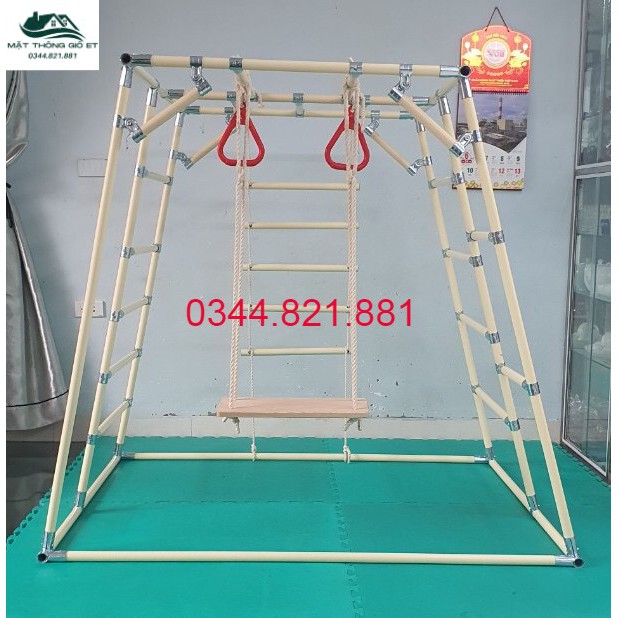 Phụ kiện thang dây – Xà đu đa năng WOOD ACTIVE – Khung vận động cho bé