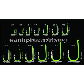Hộp 50 Lưỡi Câu Neon (Mã PQ)