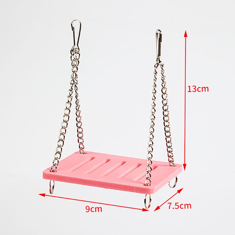 Đồ chơi xích đu luyện tập thể dục treo lồng dành cho vẹt/ chuột hamster
