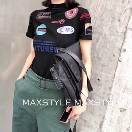 áo kiểu tay ngắn cổ lọ in hình thù cá tính na