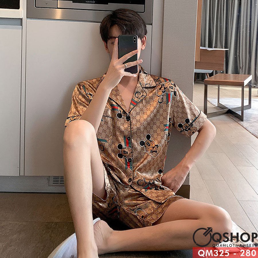 BỘ ĐỒ PIJAMA NAM NGẮN TAY QSHOP QM325 | BigBuy360 - bigbuy360.vn
