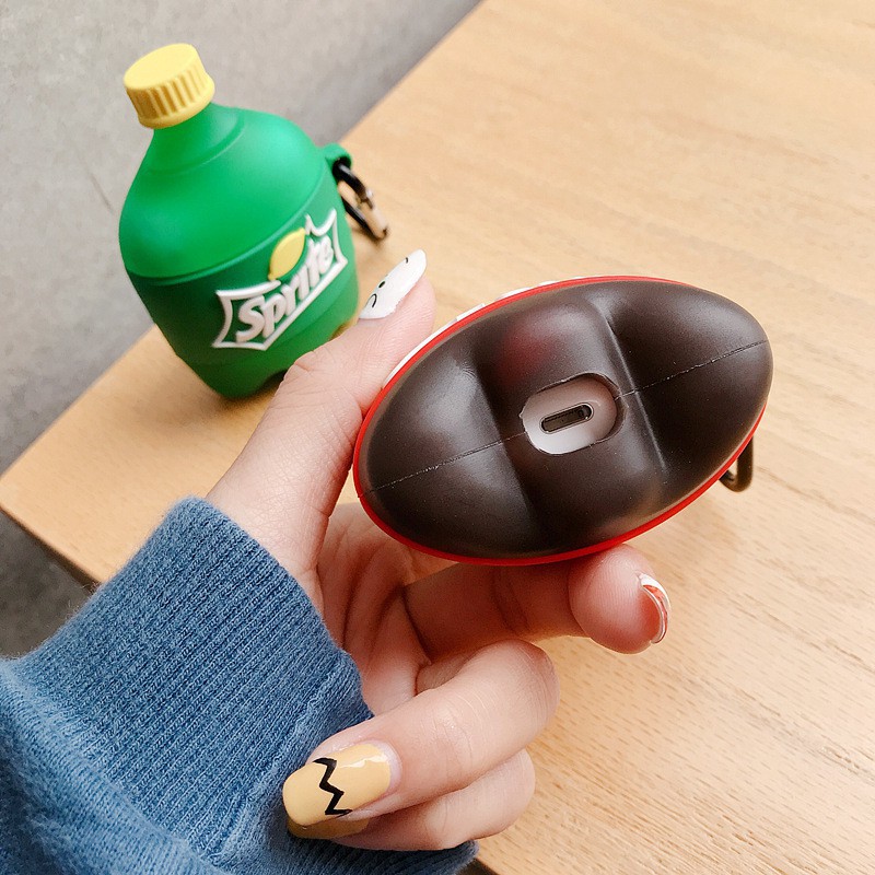 Creative Coca Cola Sprite Airpods case cold Drinking airpods 1/2/pro case soft silicone airpods pro case