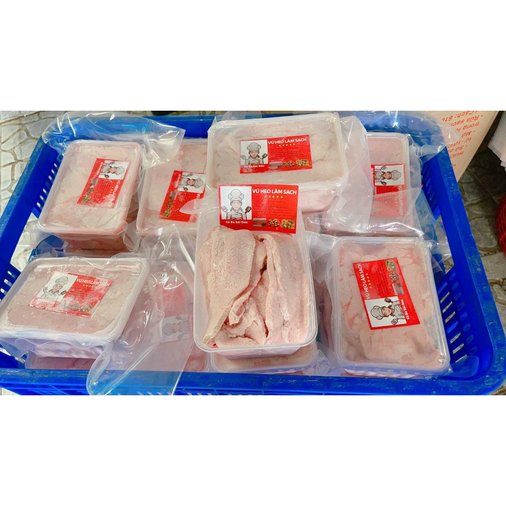 1 Kg Vú Heo Tươi Làm Sạch (Cắt Lát)