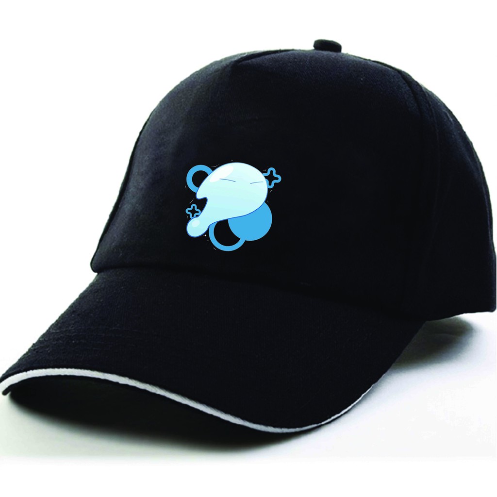 Mũ nón lưỡi trai đen in hình Tensei-shitara Slime datta Ken CHUYỂN SINH THÀNH SLIME anime chibi thời trang