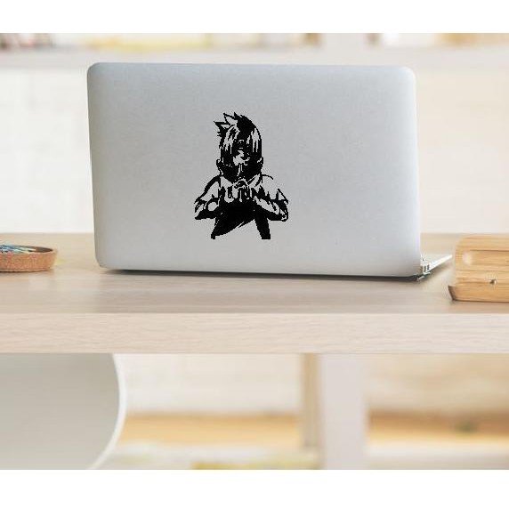 Sticker Hình Sasuke Sharingan Trang Trí Kính Mũ Bảo Hiểm Xe Hơi