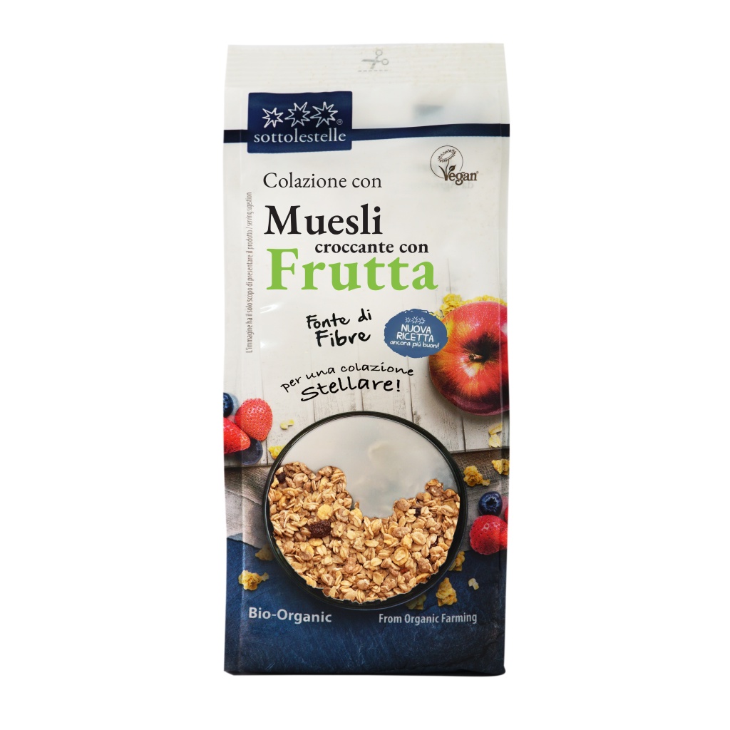 Ngũ Cốc Giòn Muesli Trái Cây hữu cơ 350g Sottolestelle Organic Muesli Fruits