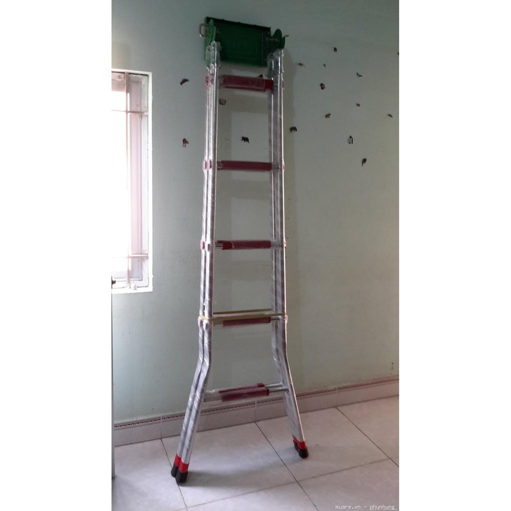 Thang inox chữ A Dày loại 1 cao 2m