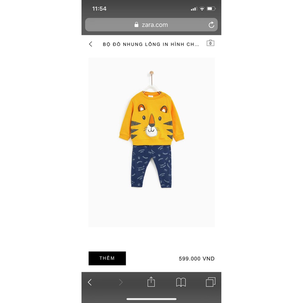 Set hổ vàng Zara dư xịn