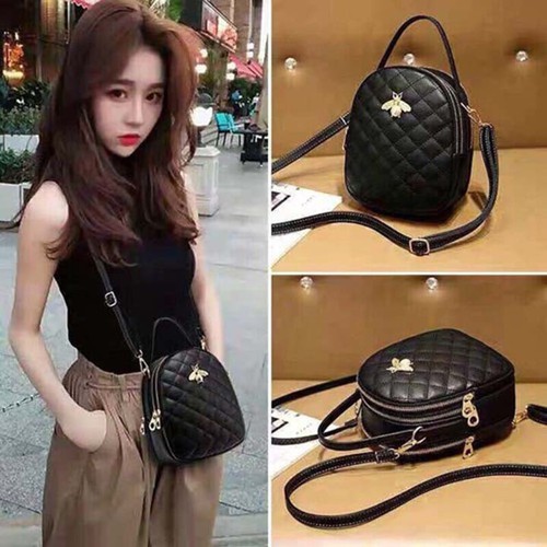 Balo Nữ Mini ♥️FREESHIP♥️ Balo Con Ong Đeo 2 Dáng