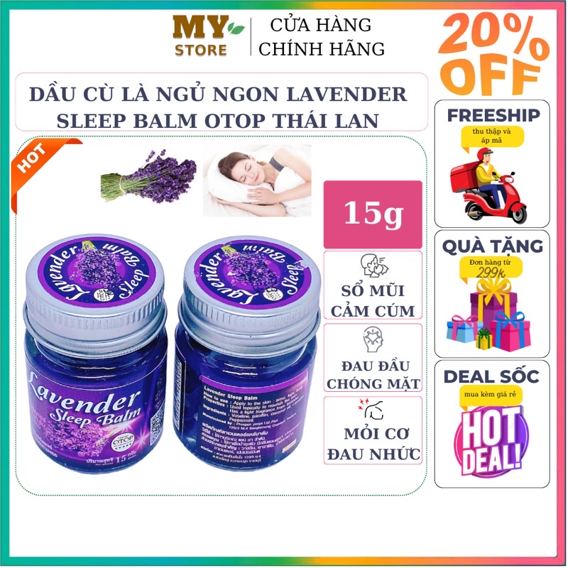 (Chính Hãng) Dầu Cù Là Ngủ Ngon Lavender Sleep Balm Thái Lan 15g