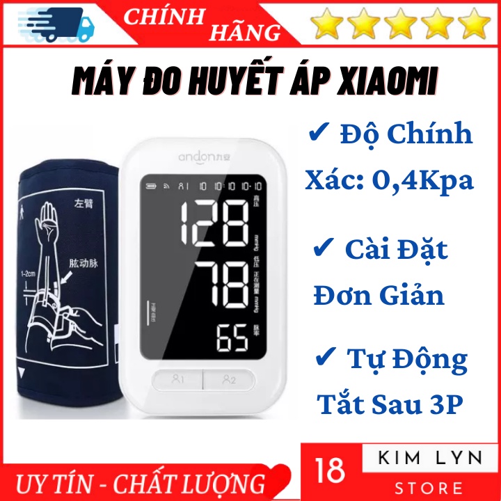 Máy đo huyết áp xiaomi, đo lường kép cho 2 người riêng biệt, lưu kết quả trên điện thoại qua app Mihome - BH 12 tháng