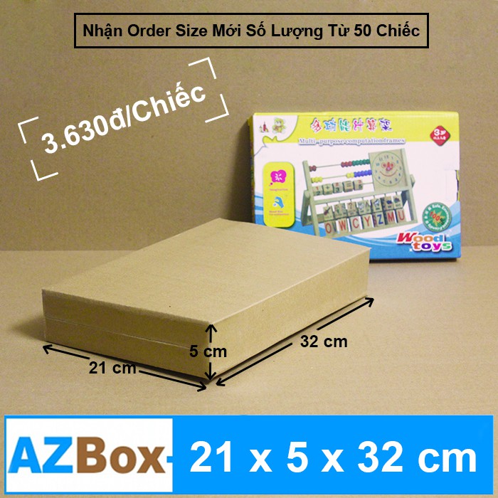21x5x32 - Bộ 20 Hộp Carton AZBOX Shopee Mall (Giảm Phí Ship Đơn &gt; 99k) AZ007