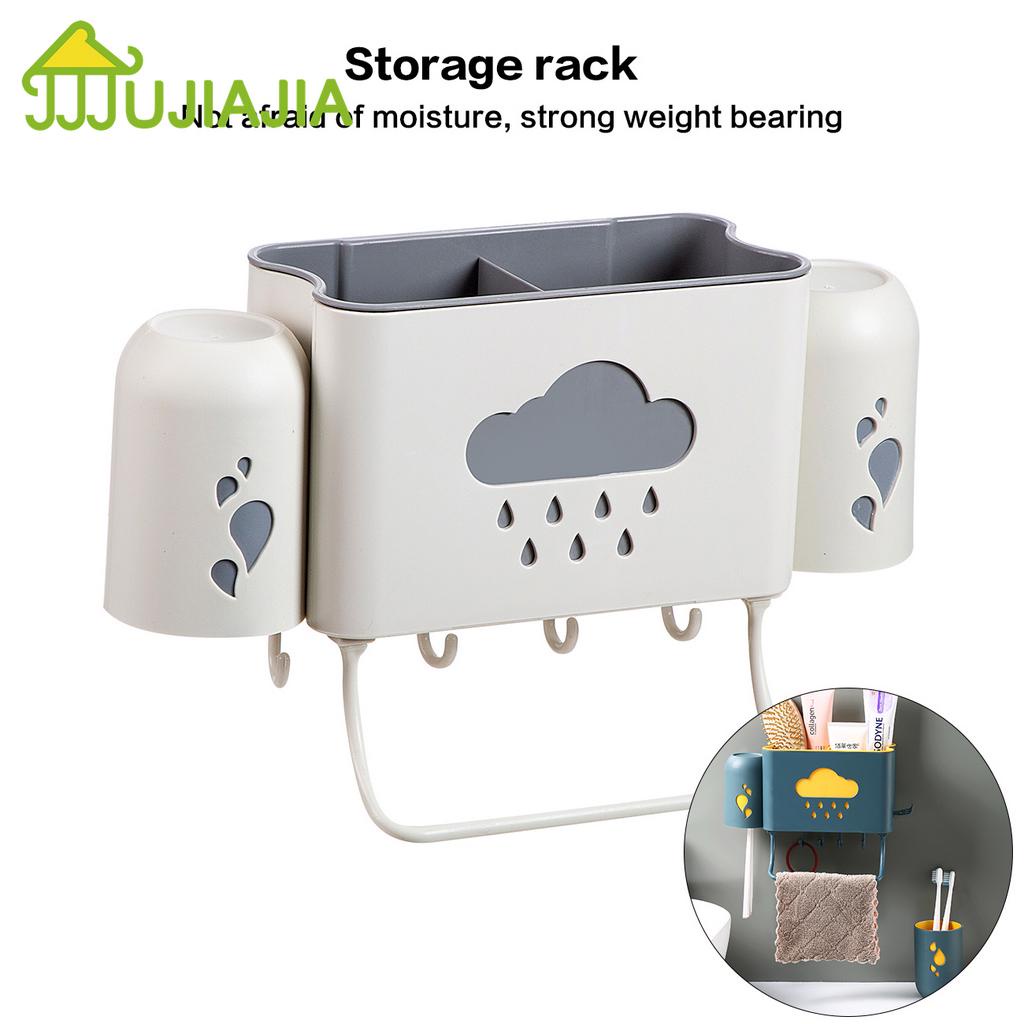 Giá Treo Bàn Chải Đánh Răng JUJIAJIA Dán Tường Đa Năng Chống Thấm Nước Không Cần Khoan Tiện Dụng