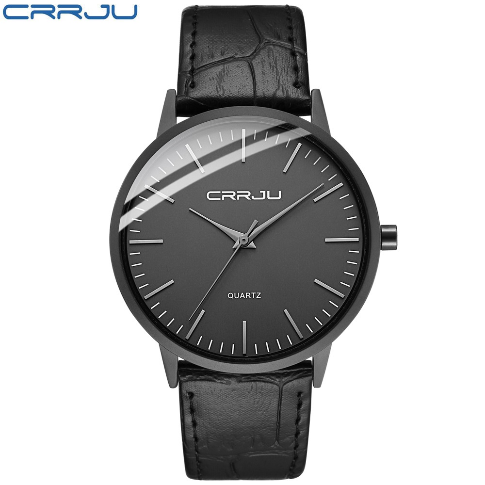 Đồng hồ CRRJU 2117 XL dây da chống nước phong cách doanh nhân cho nam