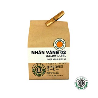Cà phê rang xay - Nguyên Start Nhãn Vàng 02 - pha phin va pha máy - gói 500gr