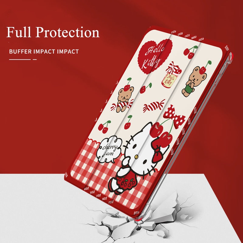 Ốp máy tính bảng TPU họa tiết mèo Hello Kitty dễ thương thích hợp cho iPad Gen7/8/9 10.2" Air4 Air5Pro11" Pro12.9" mini6