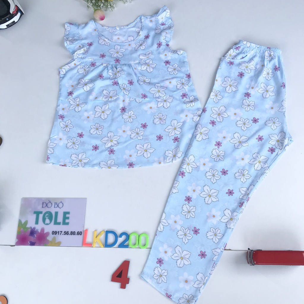 Đồ bộ dài cánh tiên vải tole lanh loại 1(57-62kg) che ngực hai lớp vải