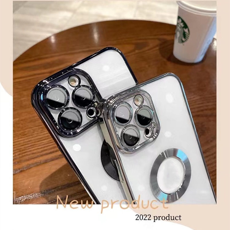 Ốp Điện Thoại TPU Mềm Từ Tính Không Dây Mạ Điện Cho iPhone 13 Pro max 11 Pro max 12 Pro max